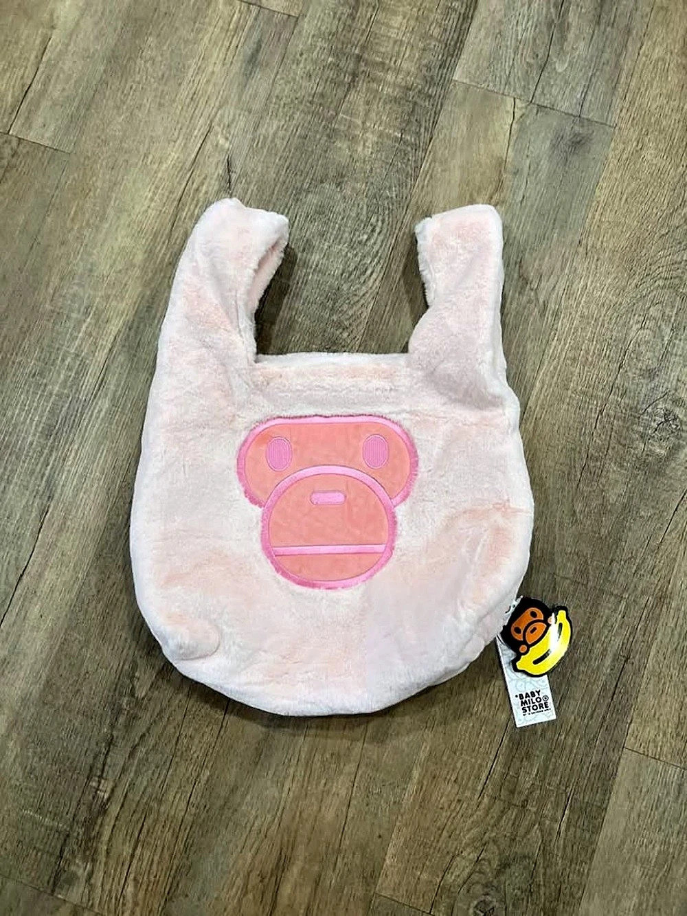 BAPE Baby Milo Pink Fur Tote Bag